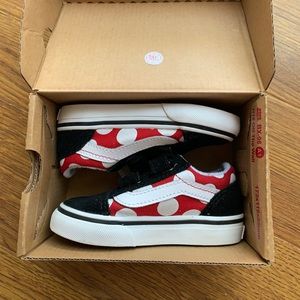 Vans Old Skool V Red&White Polka Dot Size T6